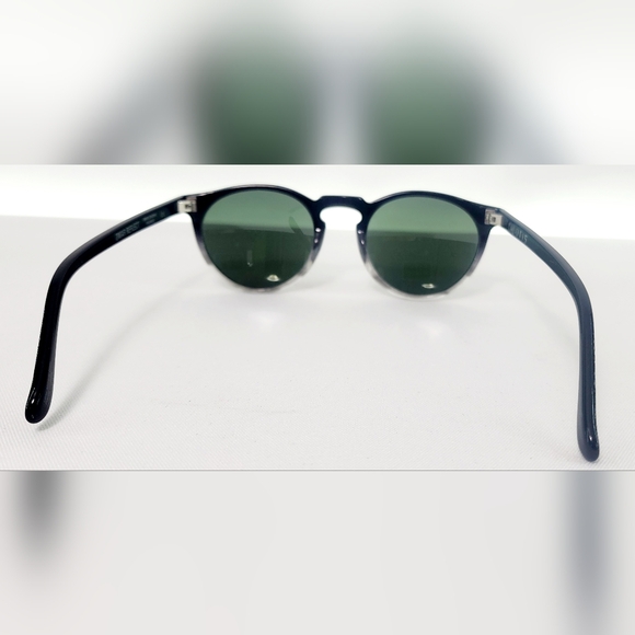 OTIS retro inspired round frame black OMAR tortoise bottom polarized sunglasses - Picture 3 of 8
